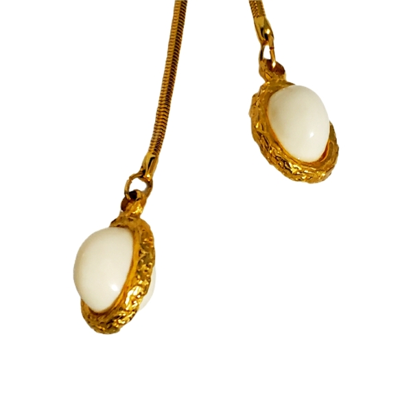 VTG Elegant Classy Kenneth Lane Lariat Pendant Necklace Goldtone 15" Length - Picture 8 of 10